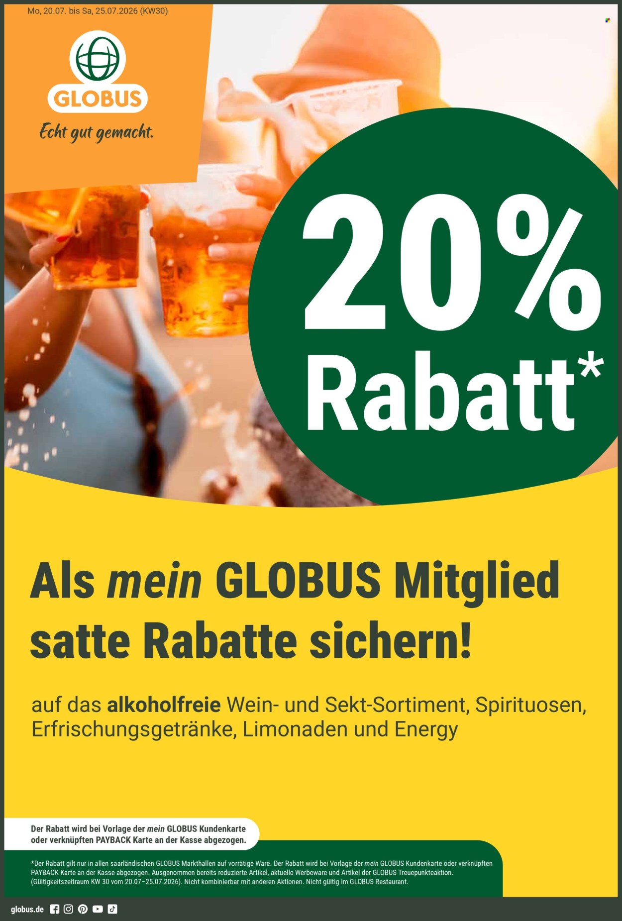 Globus Prospekte  - 20.07.2026 - 25.07.2026. Seite 1