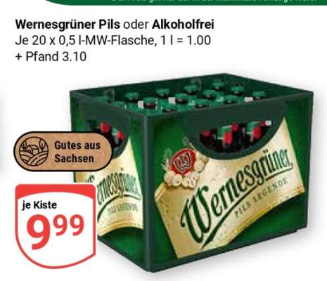 Wernesgrüner Pils oder Alkoholfrei