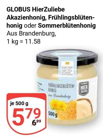 GLOBUS HierZuliebe Akazienhonig, Frühlingsblütenhonig oder Sommerblütenhonig