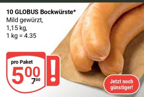 10 GLOBUS Bockwürste