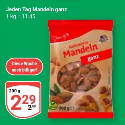 Jeden Tag Mandeln ganz