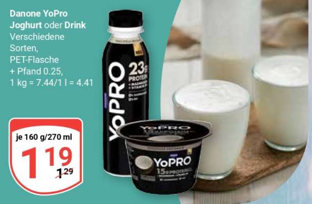 Danone YoPro Joghurt oder Drink