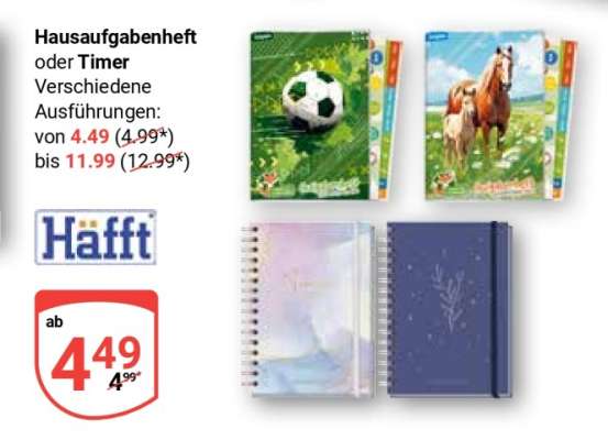 Hausaufgabenheft oder Timer