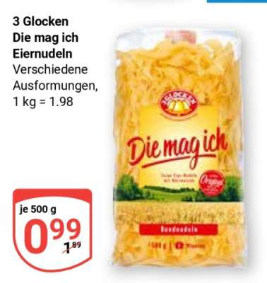 3 Glocken Die mag ich Eiernudeln
