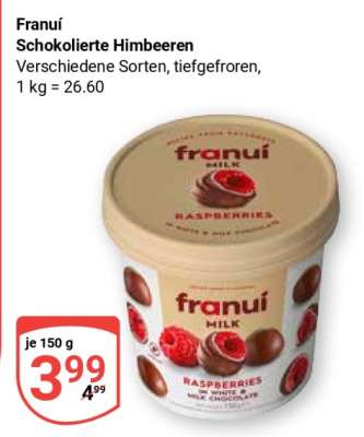 Franuí Schokolierte Himbeeren