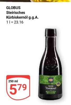 GLOBUS Steirisches Kürbiskernöl g.g.A.