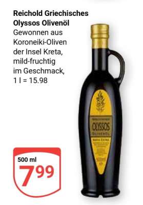 Reichold Griechisches Olyssos Olivenöl