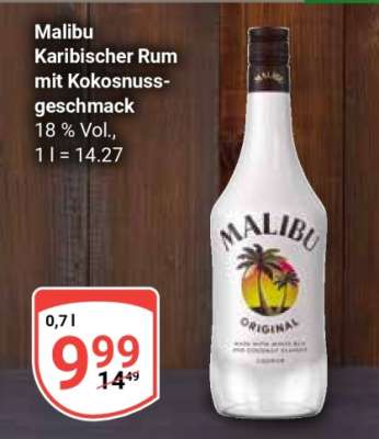 Malibu Karibischer Rum mit Kokosnussgeschmack