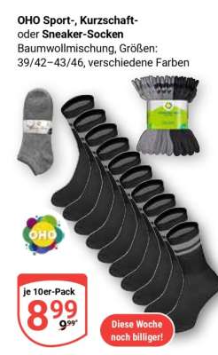 OHO Sport-, Kurzschaft- oder Sneaker-Socken