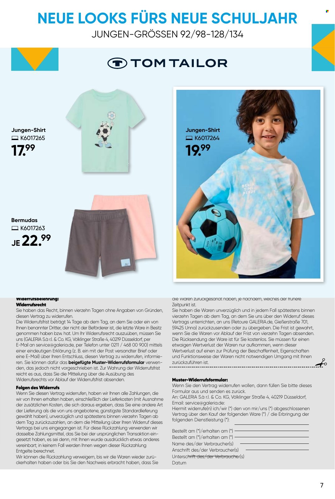 GALERIA Karstadt Kaufhof Prospekte  - 6.07.2026 - 30.09.2026. Seite 7