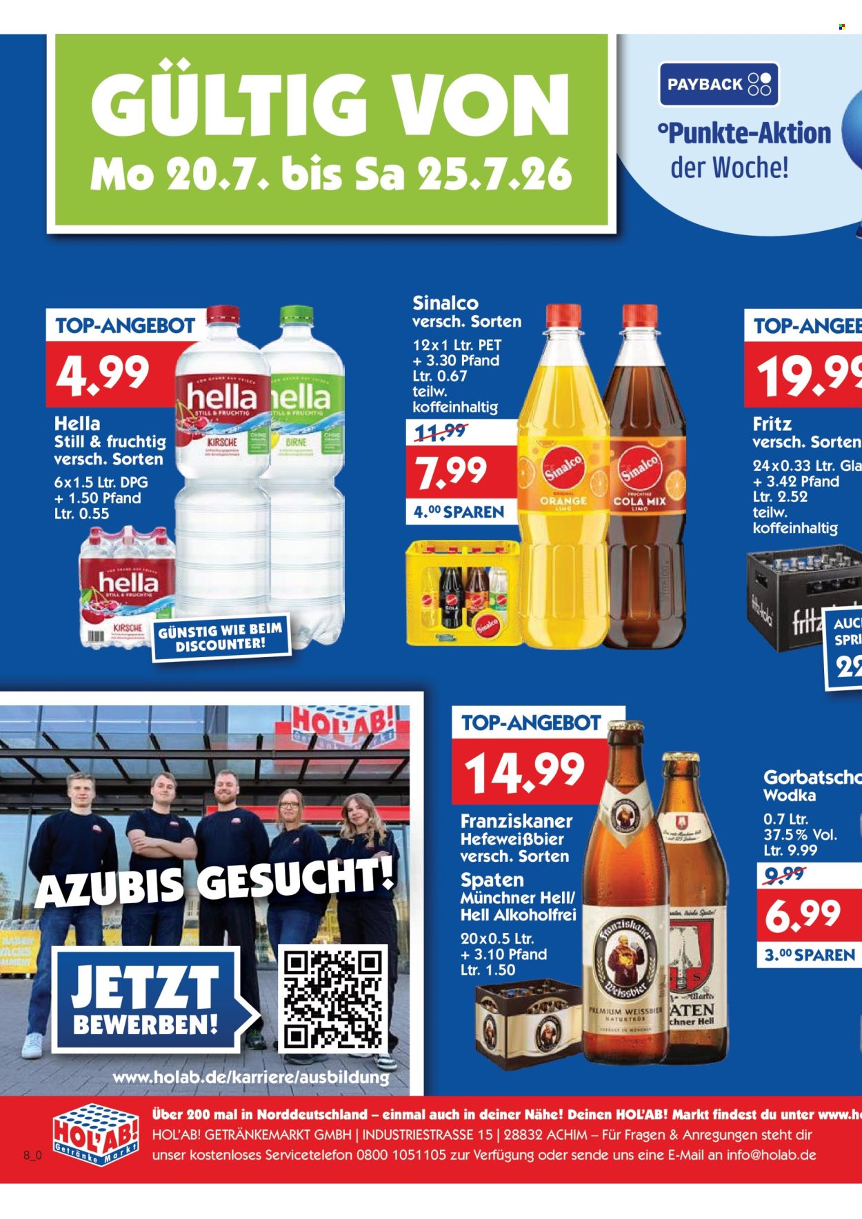 Hol'ab! Getränkemarkt Prospekte  - 20.07.2026 - 25.07.2026. Seite 2