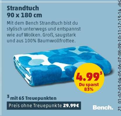 Strandtuch 90 x 180 cm