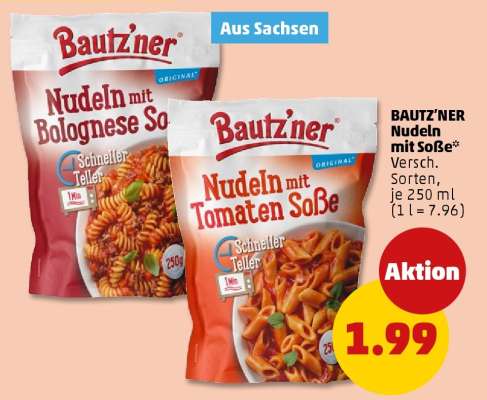 BAUTZ'NER Nudeln mit Soße