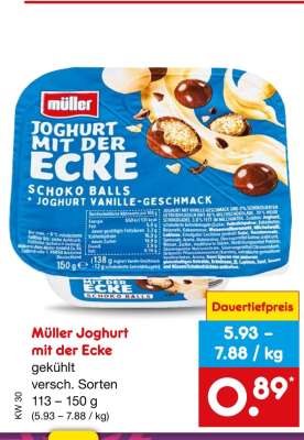 MÜLLER Joghurt mit der Ecke