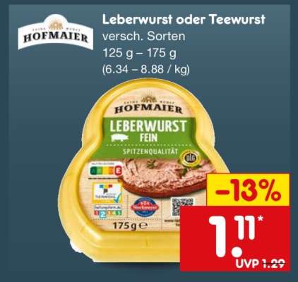 Leberwurst oder Teewurst