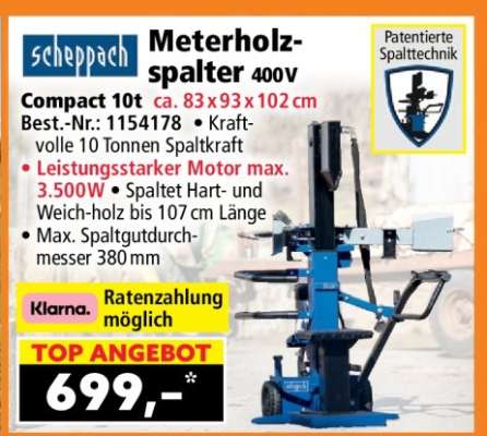 Meterholzspalter 400V