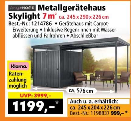 Metallgerätehaus Skylight 7 m²