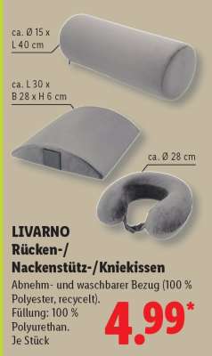 LIVARNO Rücken-/Nackenstütz-/Kniekissen