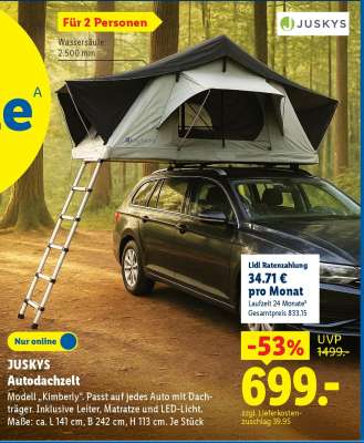 JUSKYS Autodachzelt