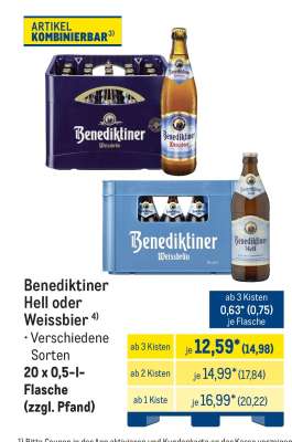 Benediktiner Hell oder Weissbier
