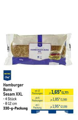 Hamburger Buns Sesam XXL
