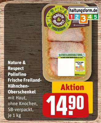 Nature & Respect Pollofino Frische Freiland-Hähnchen-Oberschenkel
