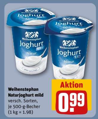 Weihenstephan Naturjoghurt mild