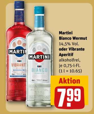Martini Bianco Wermut oder Vibrante Aperitif