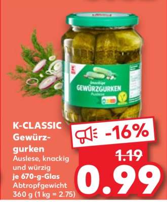 K-CLASSIC Gewürzgurken