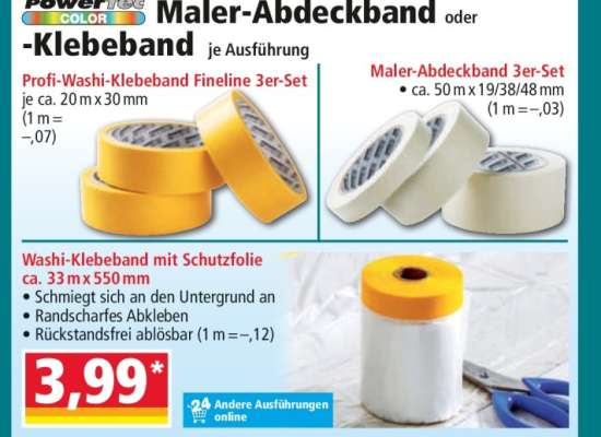 Washi-Klebeband mit Schutzfolie ca. 33 m x 550 mm