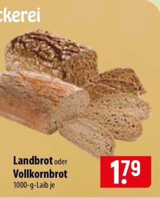 Landbrot oder Vollkornbrot