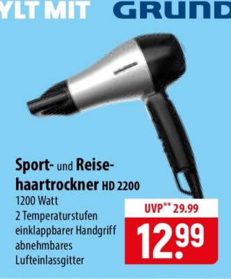 Sport- und Reisehaartrockner HD 2200