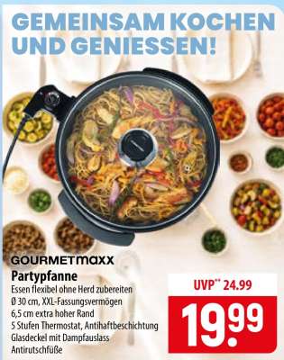 GOURMETMAXX Partypfanne