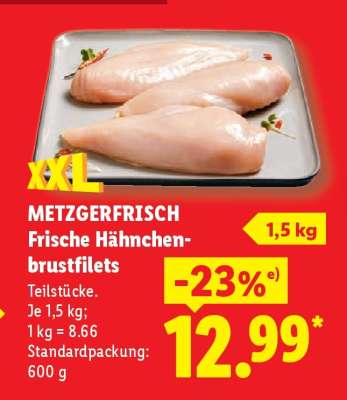 Metzgerfrisch Frische Hähnchenbrustfilets
