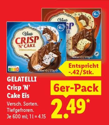 Gelatelli Crisp ’N’ Cake Eis