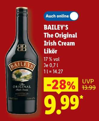 Bailey’s The Original Irish Cream Likör