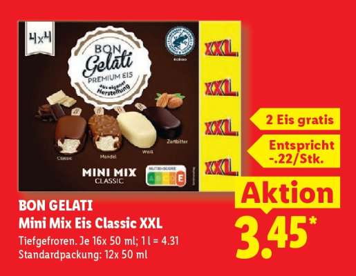 Bon Gelati Mini Mix Eis Classic XXL