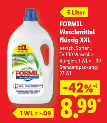 Formil Waschmittel flüssig XXL