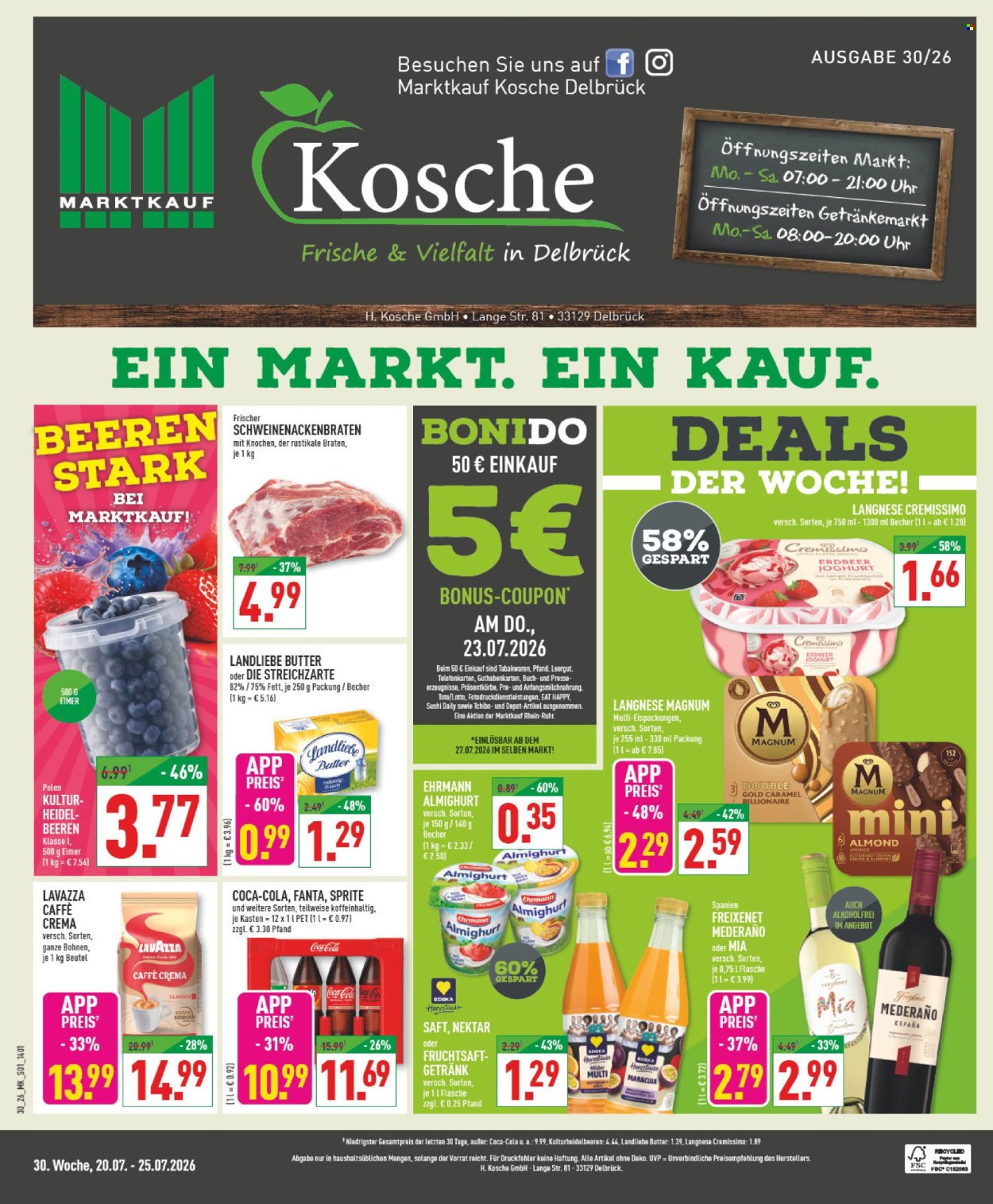 Marktkauf Prospekte  - 20.07.2026 - 25.07.2026. Seite 1