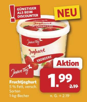 Jeden Tag Fruchtjoghurt