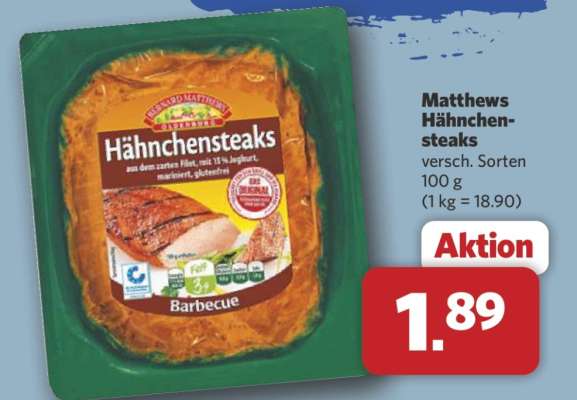 Matthews Hähnchensteaks
