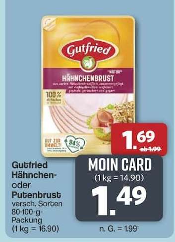 GUTFRIED Hähnchen- oder Putenbrust