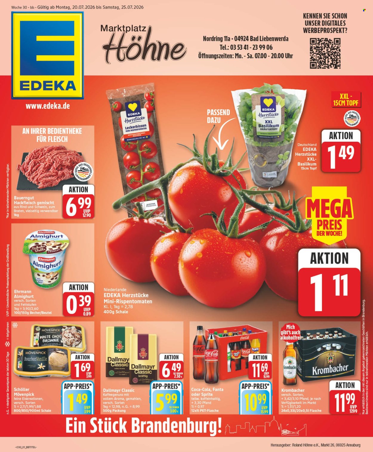 Edeka Prospekte  - 20.07.2026 - 25.07.2026. Seite 1