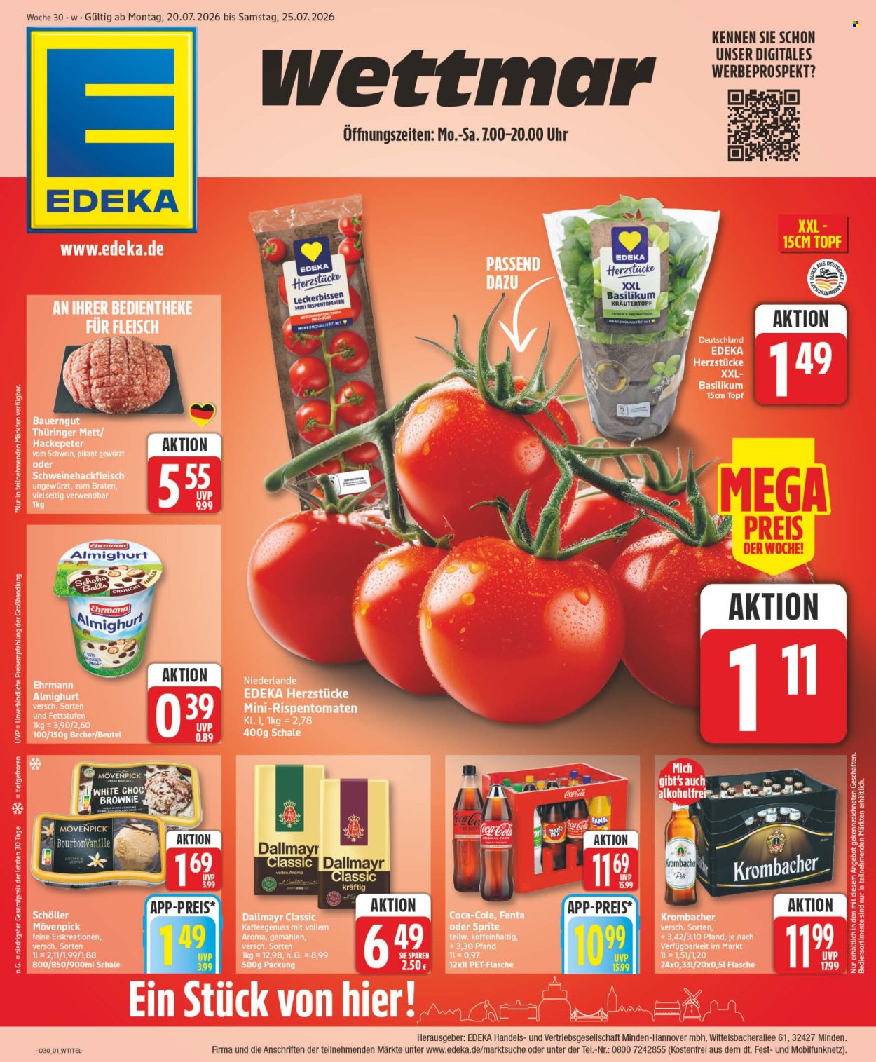 Edeka Prospekte  - 20.07.2026 - 25.07.2026. Seite 1