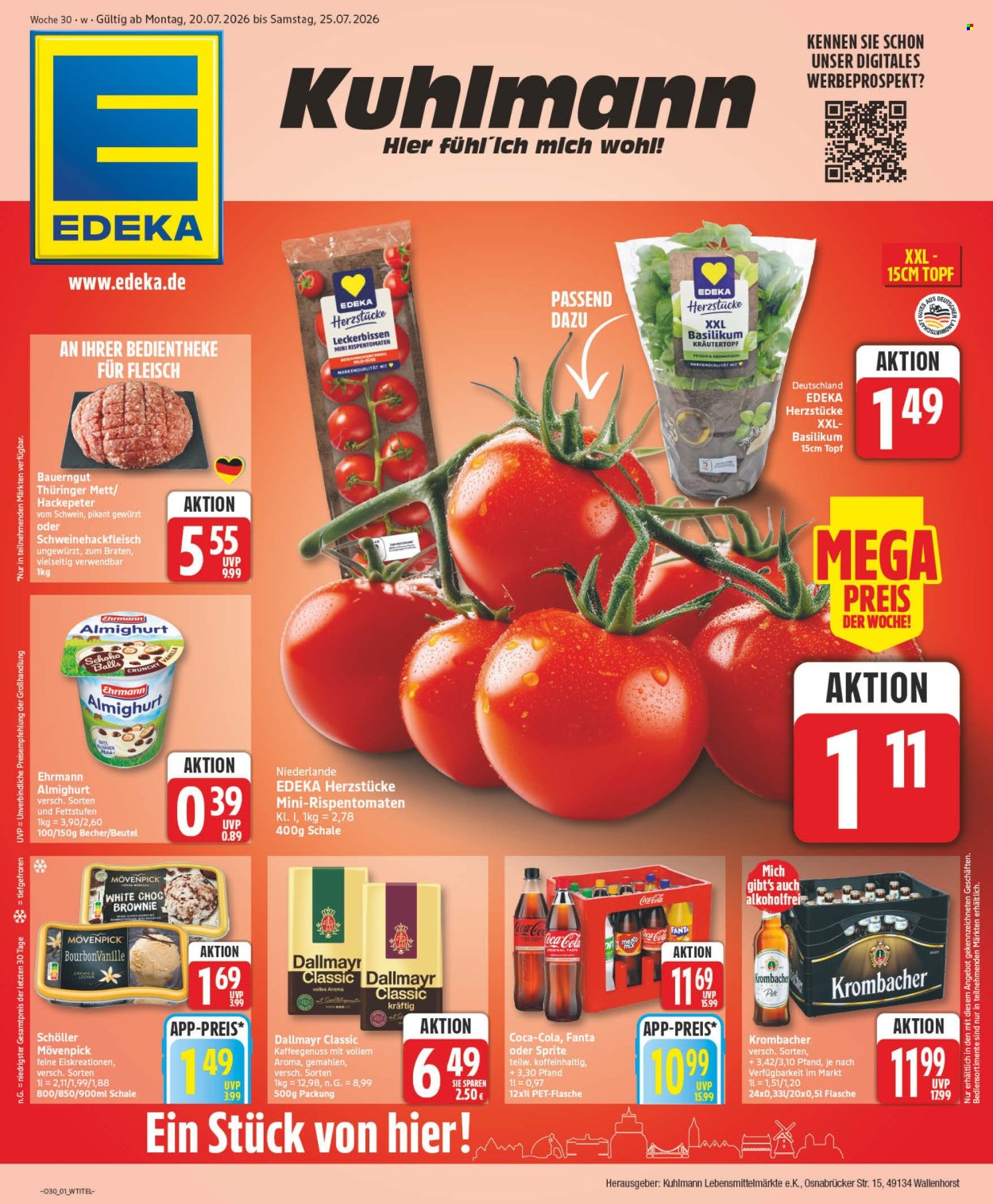 Edeka Prospekte  - 20.07.2026 - 25.07.2026. Seite 1