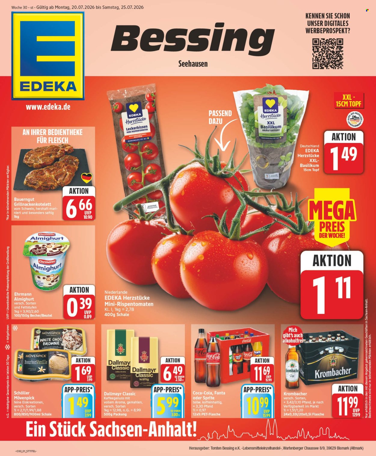 Edeka Prospekte  - 20.07.2026 - 25.07.2026. Seite 1