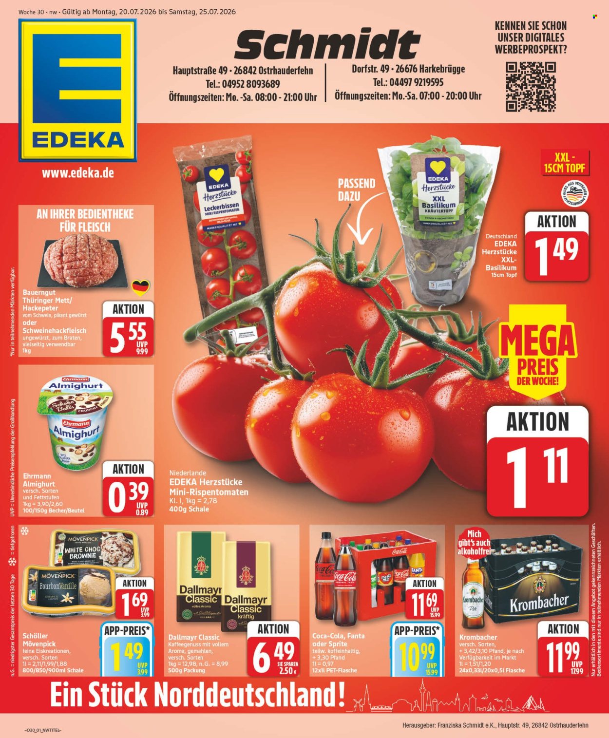 Edeka Prospekte  - 20.07.2026 - 25.07.2026. Seite 1