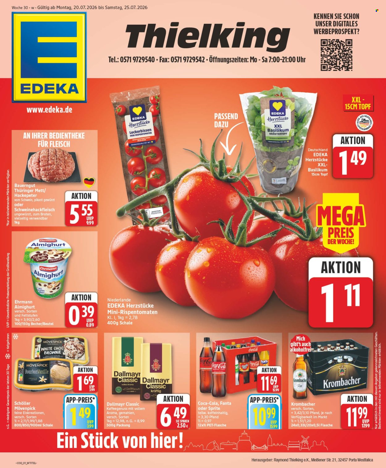 Edeka Prospekte  - 20.07.2026 - 25.07.2026. Seite 1