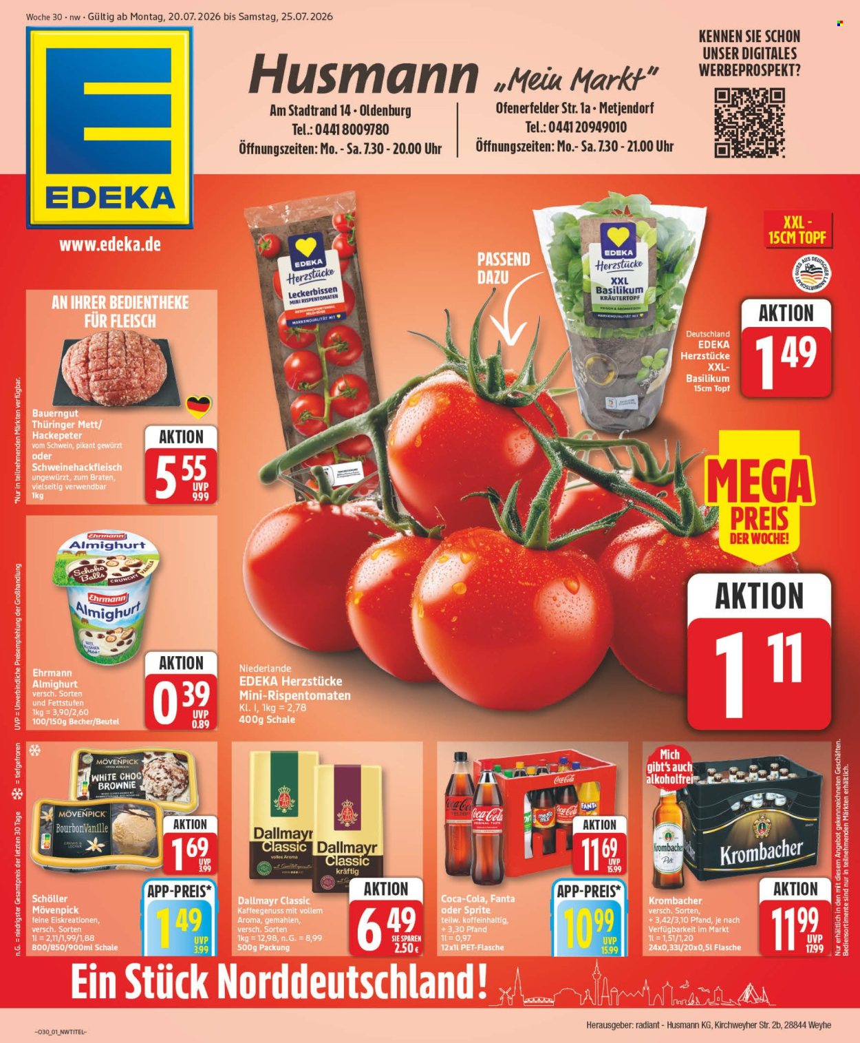 Edeka Prospekte  - 20.07.2026 - 25.07.2026. Seite 1