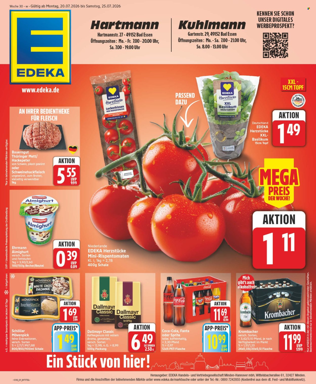 Edeka Prospekte  - 20.07.2026 - 25.07.2026. Seite 1